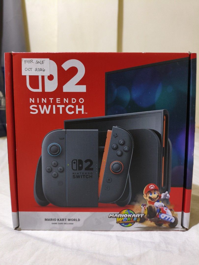 BOX ONLY: Nintendo Switch Mario Kart World Edition Console Box (Category: Everything Else Others) located in Pasig City. Submitted by garage.sale89 (Listing ID 1468627175, Image 1). Description: - Nintendo Switch box with Mario Kart World graphics - Red and white packaging featuring product details and barcode - Box only (no console included) - Great find for collectors or anyone needing a replacement box.