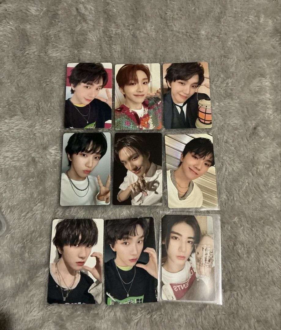 BOYNEXTDOOR WOONHAK PHOTOCARDS OFFICIAL (excluding leehan baso) (Category: CDs & DVDs) located in Manila. Submitted by leehaniism (Listing ID 1468638040, Image 1). Description: 59 each | 450 set! no leehan pc / wh only onhand.