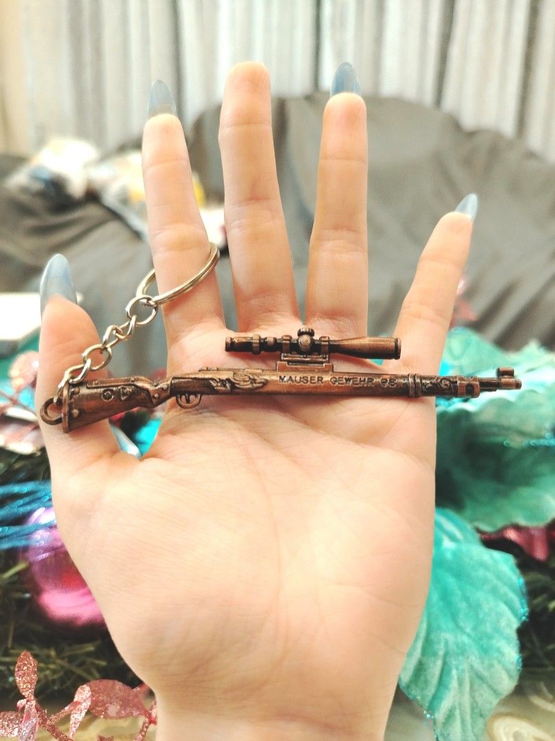 Bronze Metal Sniper Gun Keychain Charm (Category: Other Merchandise) located in San Fernando. Submitted by jpmarketplace2023 (Listing ID 1468682435, Image 1). Description: 💚 All items are authentic from Japan. 💛 MOP: GCash (❌️ GCash Protect) 🩵 MOD: LBC only (❌️ S. Checkout, COD, COP) 💙 Meet-up: Vista Mall, San Fernando, Pampanga 💜 All items are on-hand. 🧡 First to pay gets the item first. ❤️ Breakable items are packed with care and caution.