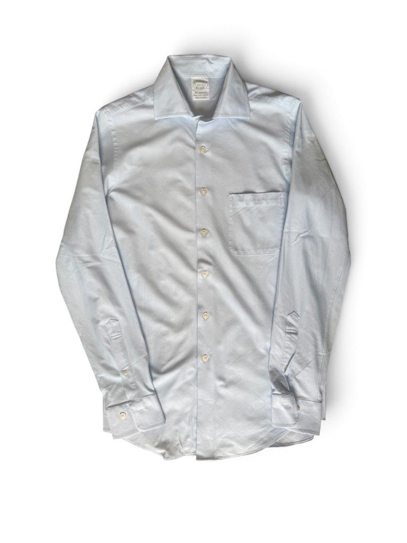 Brooks Brothers Milano Fit Light Blue (Category: Tshirts & Polo Shirts ) located in San Juan City. Submitted by declutteredliving (Listing ID 1468648541, Image 1). Description: BROOKS BROTHERS Men’s MILANO FIT 46GG Knit Shirts Made in Japan Size: 14 1/2-32 (fits XS) Width: 17.5” Length: 28” Sleeves: 24” Shoulders: 14.5” 1000 + sf.