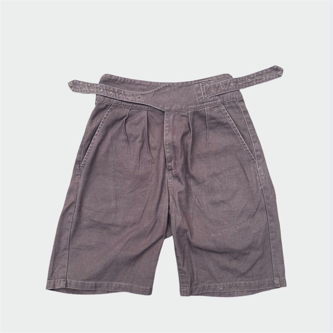 Brown Gurkha Shorts (Category: Shorts) located in Calamba. Submitted by juan_jawnz (Listing ID 1468627849, Image 1). Description: Faded brown gurkha shorts, high-waist / side-buckle belt / pleated 880PHP Waistline- 28- 32 inches Length- 21. 5 inches Leg opening- 10.5 inches Rise- 14.5 inches DM FOR MORE DETAILS! .