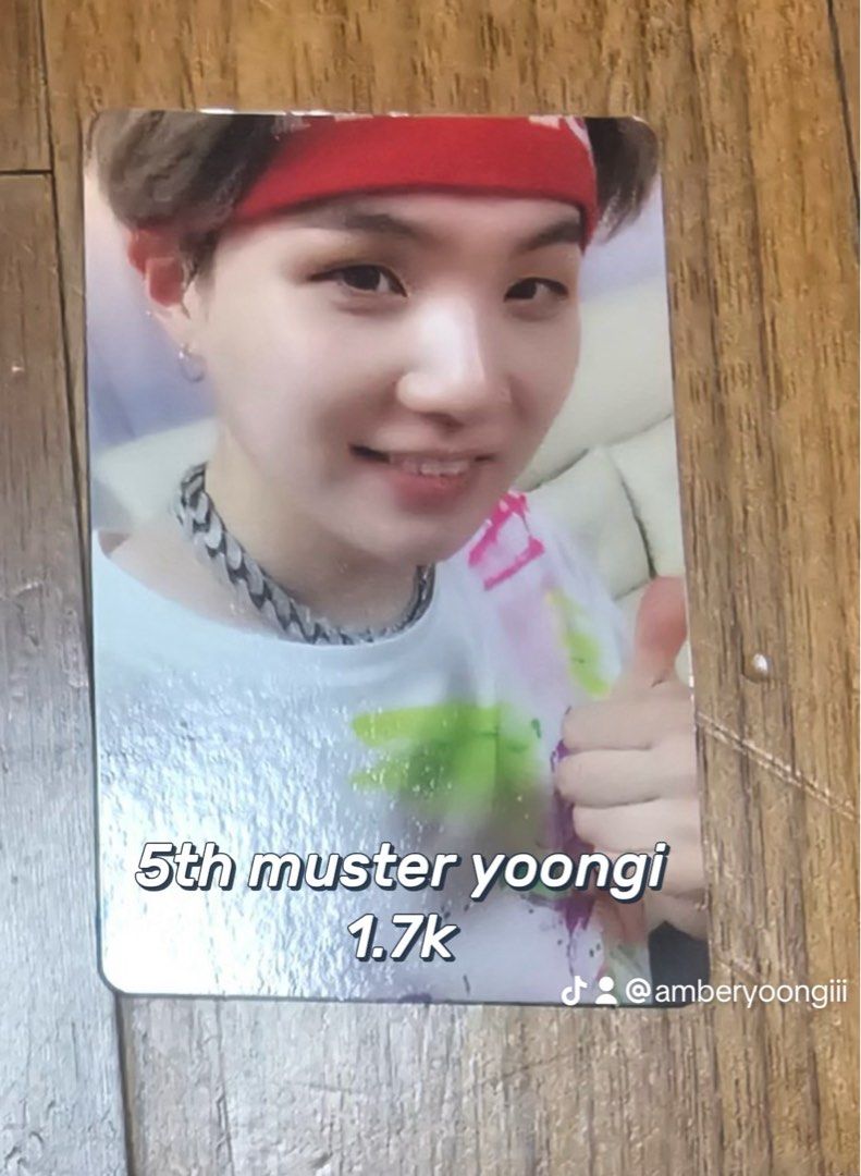 BTS 5th Muster Yoongi Photocard (Category: K-Wave Merchandise) located in Manila. Submitted by amberyoongii (Listing ID 1468553679, Image 1). Description: wts lfb bts photocards ph STBO!! eta 1 week prio payo dp 50% , can do 1 month dop x sensi mod: jnt, sdd mop: gcash, maribank,rcbc sunday shipment #bts #5thmuster #suga #yoongi #fyp .