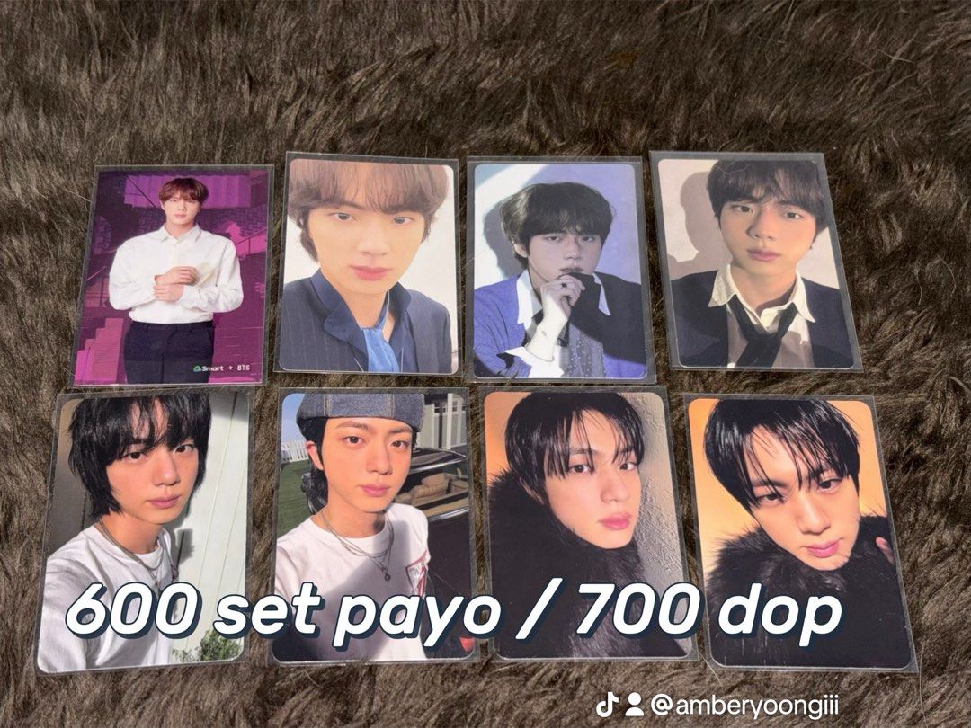 BTS SALE! PRIO PAYO! DOP OCT 31! (Category: Frames & Pictures) located in Manila. Submitted by amberyoongii (Listing ID 1468553523, Image 2). Description: wts lfb bts photocards ph prio payo dp 50% , rem bal OCT 31! x sensi mod: jnt, sdd mop: gcash, maribank, rcbc sunday shipment #bts #jin #arirang #army #fyp rm jin suga jhope jimin taehyung jungkook 2025 festa happy echo .