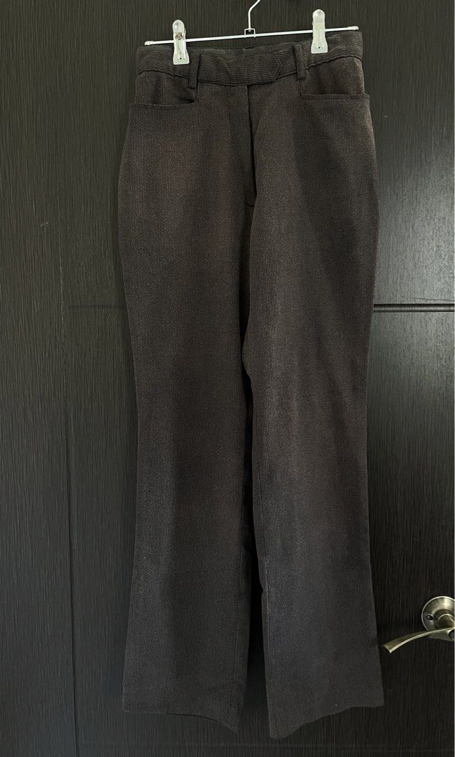 [BUNDLE] Brown Trousers (Category: Other Bottoms) located in Manila. Submitted by irish_closet (Listing ID 1468544759, Image 2). Description: - Plain brown trousers : 24 inches - Brown Trousers with subtle lines : 25 inches.
