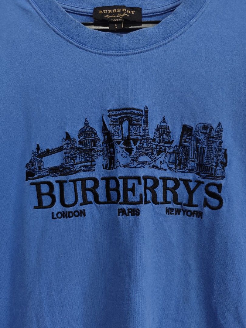 Burberry (Category: Tshirts & Polo Shirts ) located in Kabacan. Submitted by thriftpingts (Listing ID 1468512247, Image 3). Description: Burberry embroidery (L on tag) Condition: 9.8/10 Color rate : 9.8/10 W: 22 L: 30 Washtags: ✅ Issue: X.
