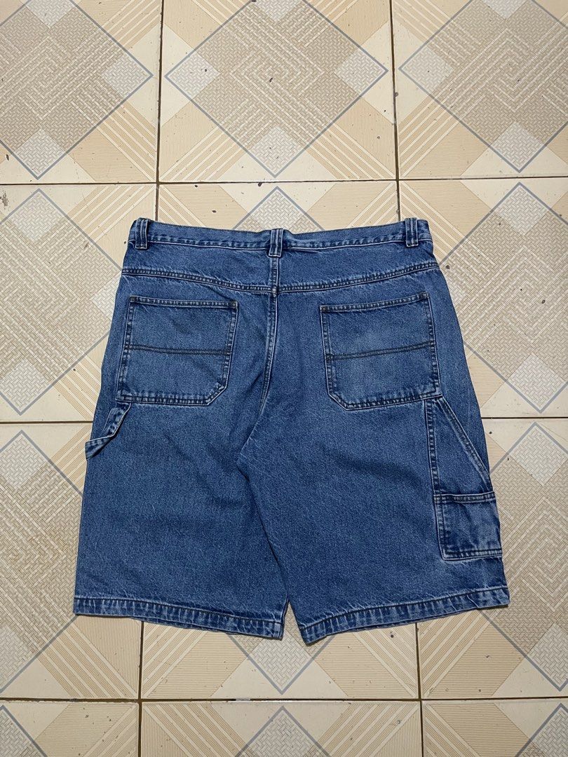 Burnside Carpenter Jorts ✨ (Category: Shorts) located in San Jose. Submitted by thriftfindsarchive (Listing ID 1468649927, Image 3). Description: Burnside Carpenter Jorts ✨ -Hard denim -Dark blue - Issue missing bottons - W 38 -L 23 -T 16 - 13 - fave 🫧.