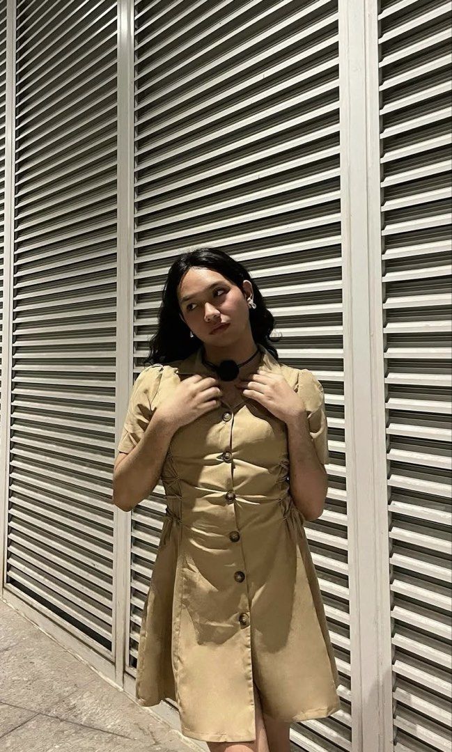 button down dress (Category: Dresses) located in San Jose del Monte. Submitted by prelovedbypranz (Listing ID 1468580637, Image 2). Description: 📌fit up to large 📌used once onlyyy (for event) .