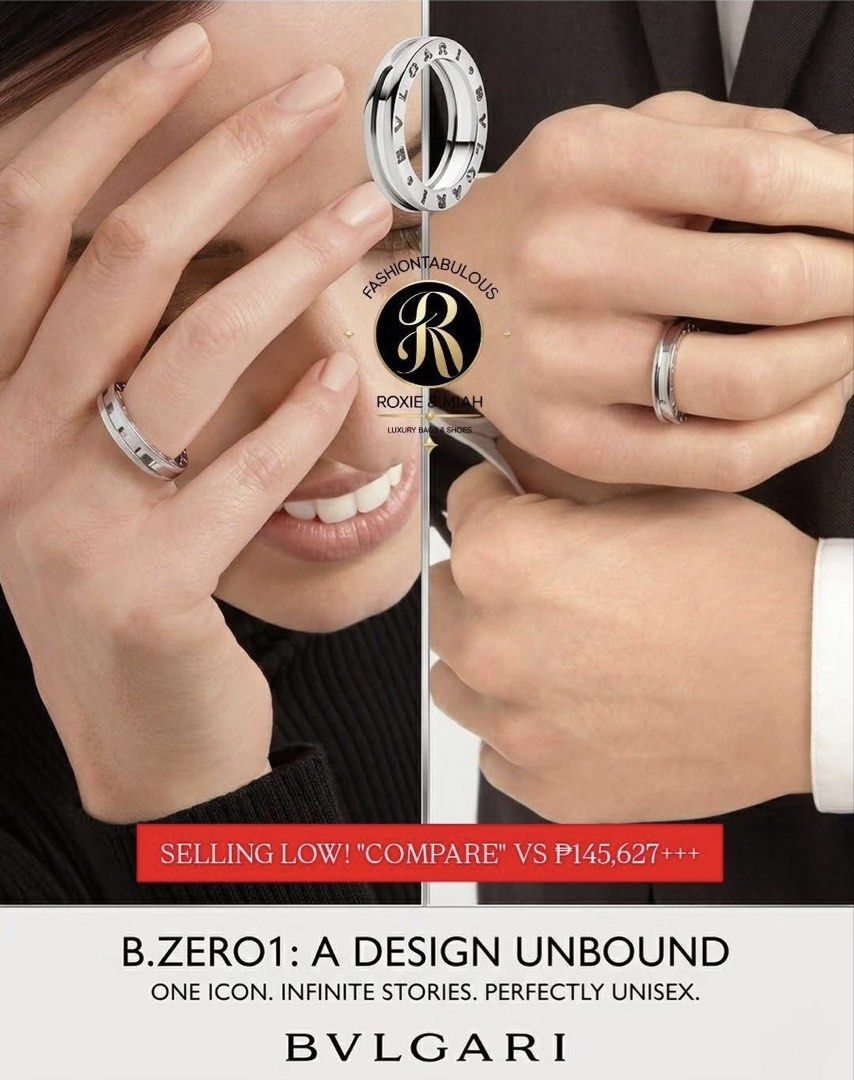 BVLGARI B.zero1 Ring 💍✨ (Category: Rings) located in Mandaluyong City. Submitted by luxprelovedbagsparadise (Listing ID 1468654713, Image 1). Description: 💍 Luxury Icon Alert ✨ Own the timeless elegance of the BVLGARI B.zero1 Ring — crafted in stunning 18K White Gold with the iconic spiral design inspired by the Colosseum. A bold piece that never goes out of style. 📏 Size: 7 – 7.25 💎 Guaranteed Authentic 📦 Onhand | Ready to Ship ✅ Complete w