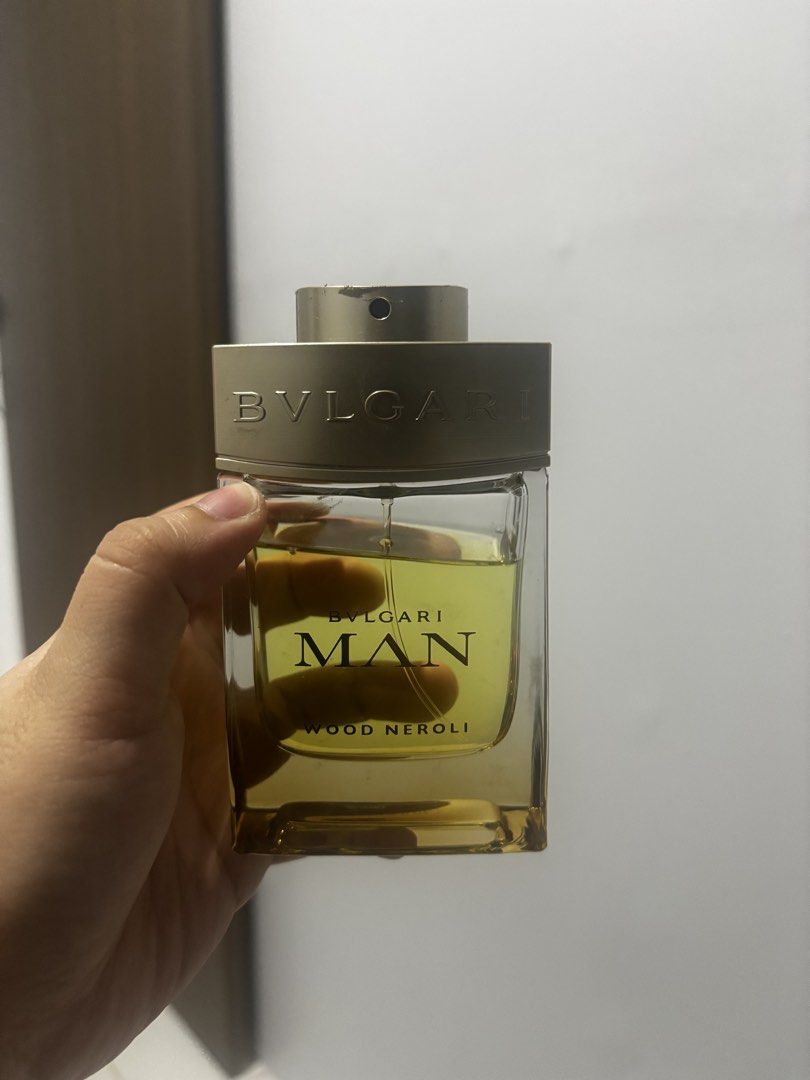 Bvlgari Man Wood Neroli Eau de Parfum (Category: Fragrance & Deodorants) located in Manila. Submitted by silverlion_855a79 (Listing ID 1468611019, Image 1). Description: - Authentic Bvlgari Man Wood Neroli fragrance - Large glass flacon, approximately 70% full - Woody and citrus scent profile, perfect for daily wear - Original gold cap attached and sprayer works perfectly - Clean bottle with no major scratches - PM for more details or fast shippi