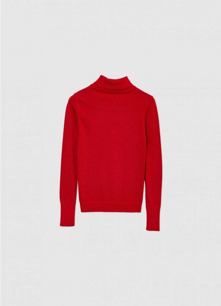 Calliope Red Turtleneck Knit Sweater Top (Category: Longsleeves) located in Quezon City. Submitted by ninaswardrobe (Listing ID 1468590074, Image 2). Description: • Brand new with tags • Slight shimmer fabric (see last photo).