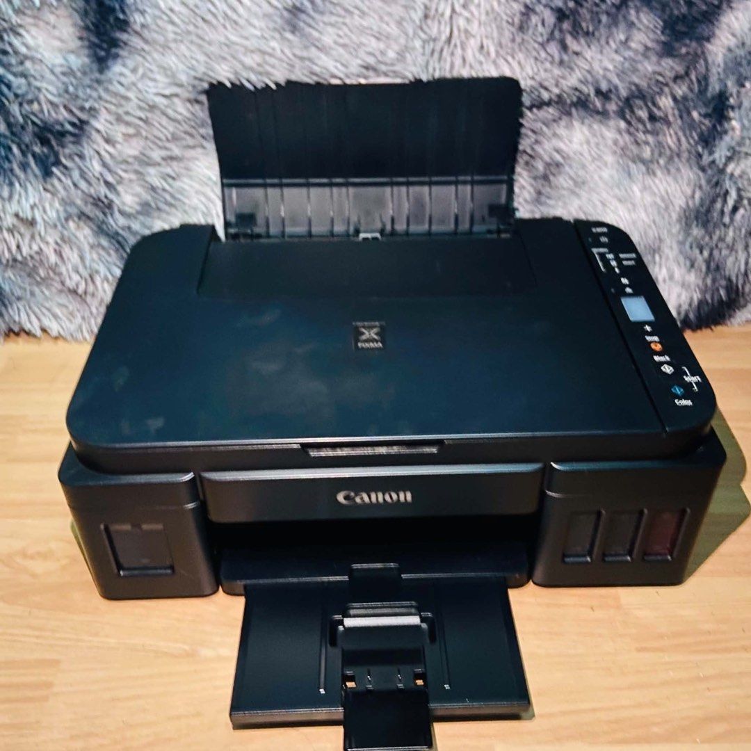 CANON G3010 3in1 Wireless Printer (Category: Printers, Scanners & Copiers) located in Quezon City. Submitted by yzamae (Listing ID 1468711067, Image 2). Description: CANON G3010 3in1 Wireless Printer 🏷️ 3,800 Php ✅ Print (Short, A4 & Long) ✅ Photocopy (Short & A4) ✅ Scan (Short & A4) ✅ Borderless Printing up to A4 ✅ Wi-Fi / Wireless Printing ✅ Refillable Ink Tank System ✅ Continuous Ink ✅ Complete Nozzle Inclusions: ✅ Power cord ✅ USB cord ✅ May