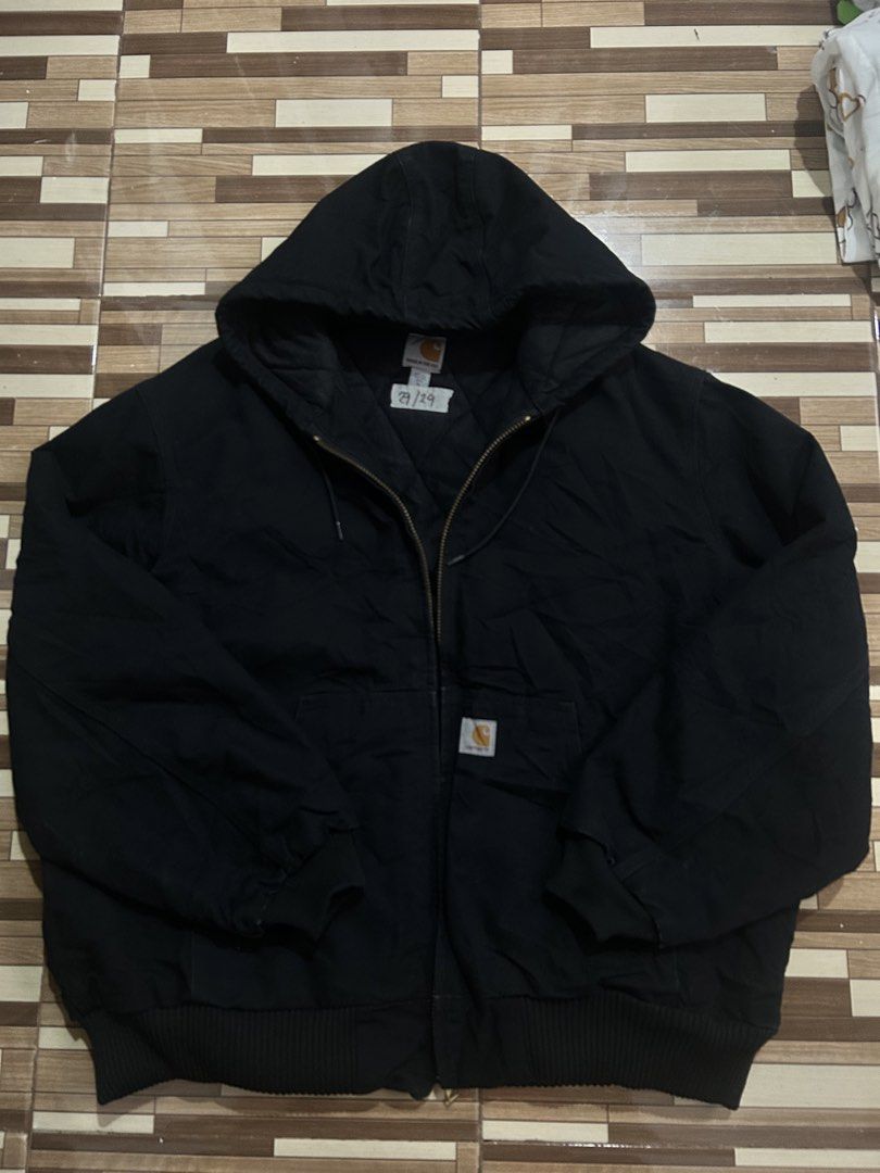 Carhartt active jacket (Category: Coats, Jackets and Outerwear) located in Caloocan City. Submitted by wadxxx (Listing ID 1468594142, Image 1). Description: - Brand: Carhartt - Color: Black - Size: XL - Material: Heavy-duty cotton duck with warm quilted lining - Origin: Made in USA Pm for details Unli vc sa item Unli vouch.