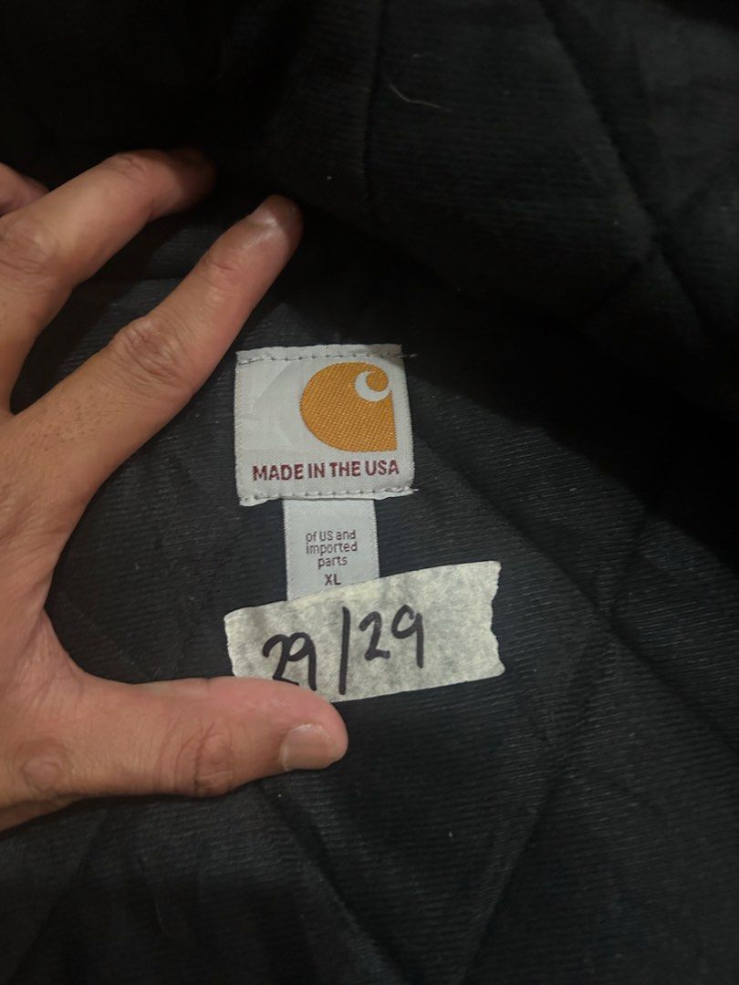 Carhartt active jacket (Category: Coats, Jackets and Outerwear) located in Caloocan City. Submitted by wadxxx (Listing ID 1468594142, Image 3). Description: - Brand: Carhartt - Color: Black - Size: XL - Material: Heavy-duty cotton duck with warm quilted lining - Origin: Made in USA Pm for details Unli vc sa item Unli vouch.