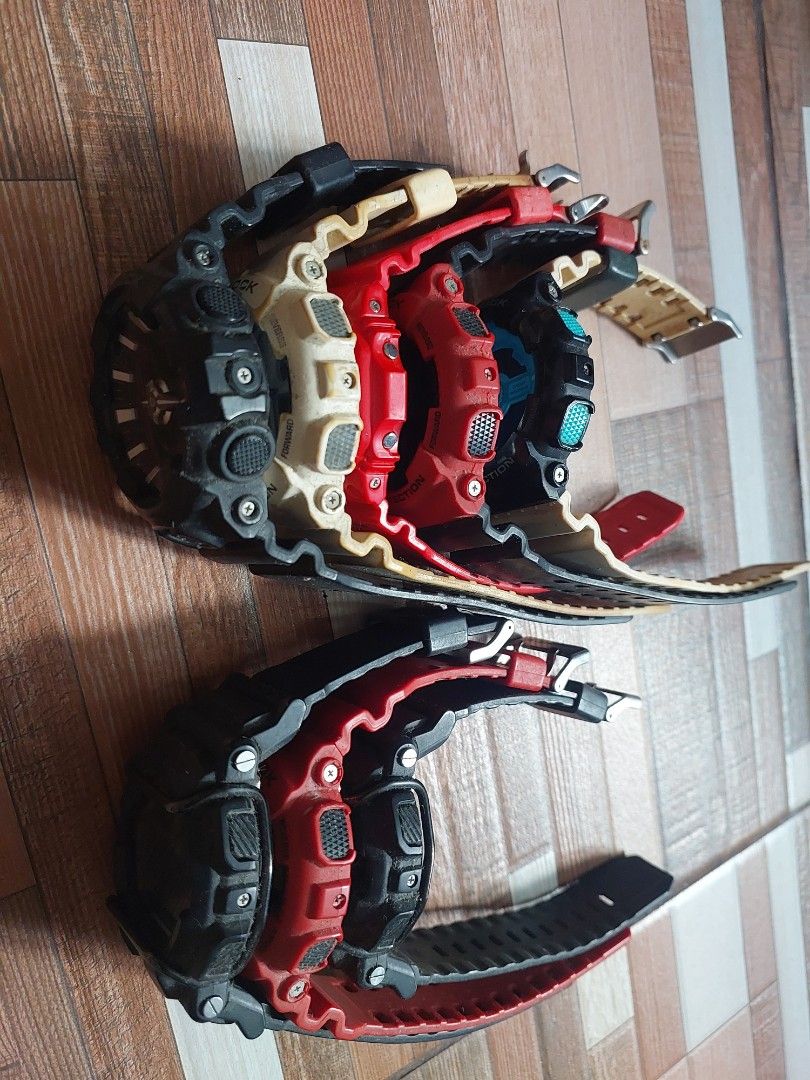 Casio G-Shock Watches Bundle Assorted Colors (Category: Men's Watches) located in Manila. Submitted by drine0762759 (Listing ID 1468513036, Image 2). Description: - Bundle of multiple Casio G-Shock digital watches in assorted colors (black, red, yellow, blue, white) - Features various styles, sizes, and stacked designs - Includes a detached loop piece - Sold as a bulk lot strictly for parts, repair, or restoration projects - Perfect for hobbyists