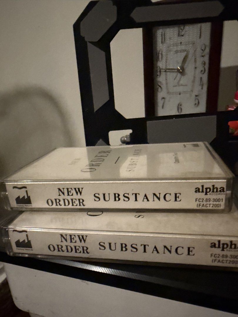 cassette tape new substance (Category: CDs & DVDs) located in Makati City. Submitted by sausage011 (Listing ID 1468526562, Image 2). Description: Open for offers both. No lowballers, please. Serious buyers only. - Artist/Album: New Order - Substance - Format: Double cassette release (Cassette One & Two) - Label: Factory Records / Alpha Records (local release).