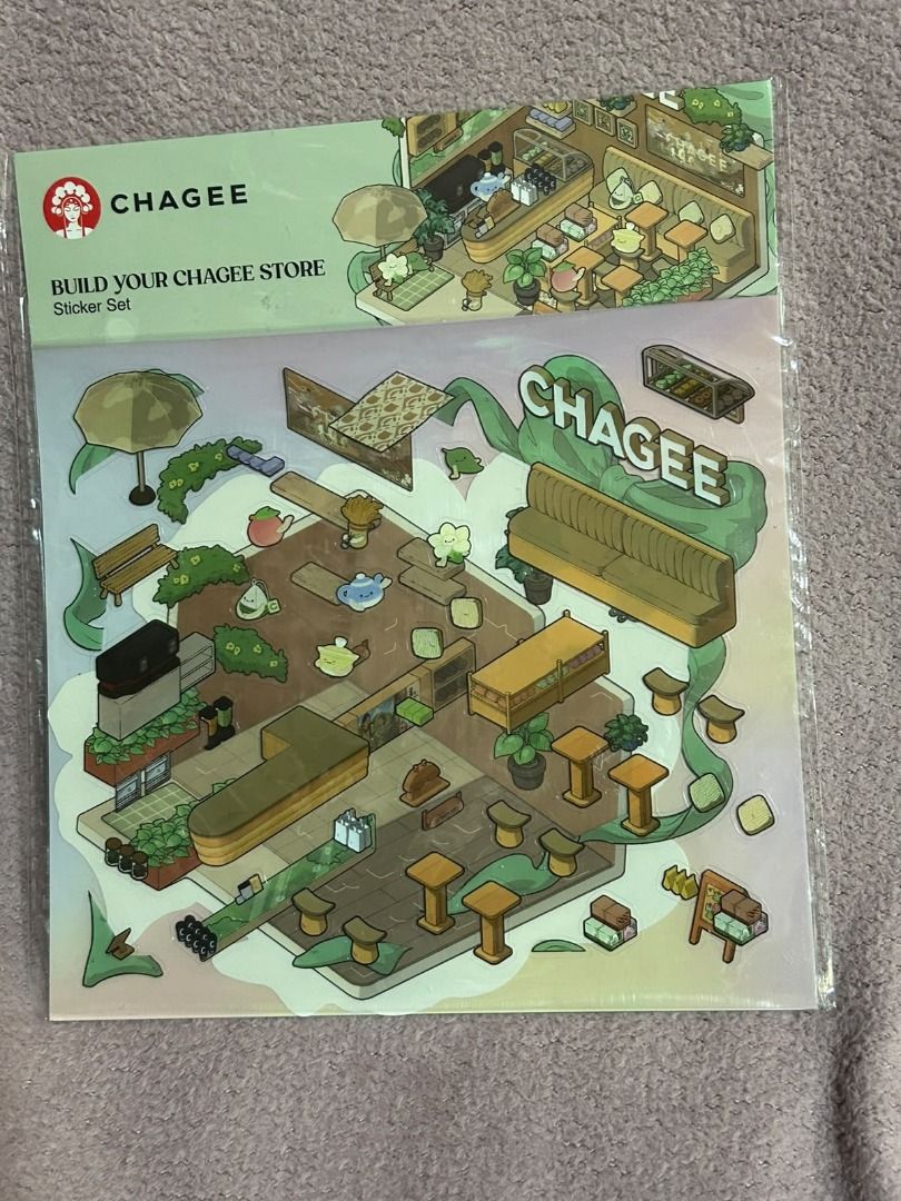 CHAGEE Build Your Store Sticker Set and Magnet (Category: Art & Prints) located in Las Pinas. Submitted by whatzupriley (Listing ID 1468550157, Image 2). Description: - Official Chagee merchandise bundle - Includes 'Build Your Chagee Store' sticker set and a cellphone pop socket - Brand new and sealed in original plastic packaging sold as set .