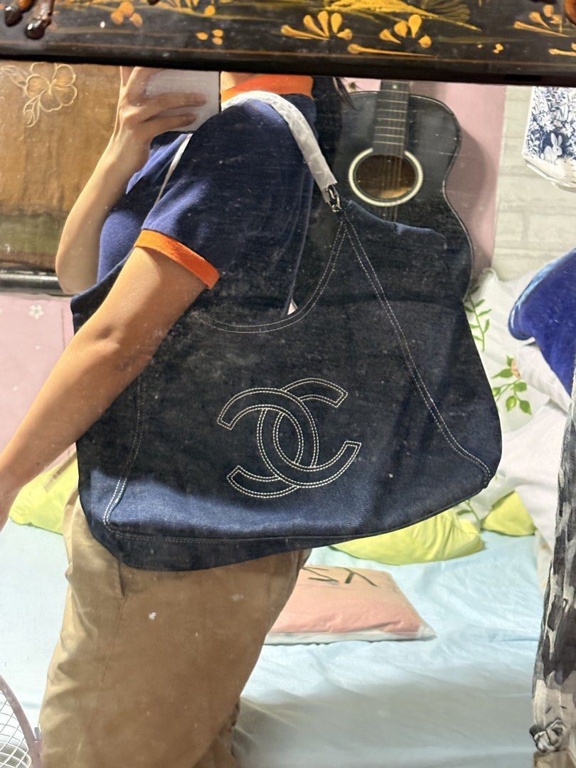 Chanel Large Denim Shopping Tote Bag (Category: Beach Bags) located in Manila. Submitted by nkhjrmsn (Listing ID 1468624294, Image 3). Description: .