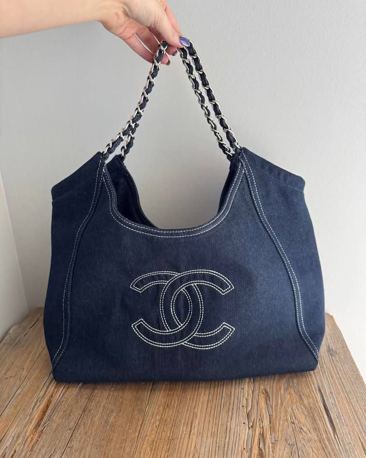 Chanel Large Denim Shopping Tote Bag (Category: Beach Bags) located in Manila. Submitted by nkhjrmsn (Listing ID 1468624294, Image 1). Description: .
