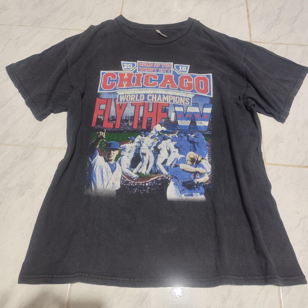 Chicago Cubs 2016 Championship Tee XL (Category: Tshirts & Polo Shirts ) located in Manila. Submitted by buyybustt (Listing ID 1468635096, Image 3). Description: Alstyle AAA Tag Good Fade XL on Tag 29x21 Dm.