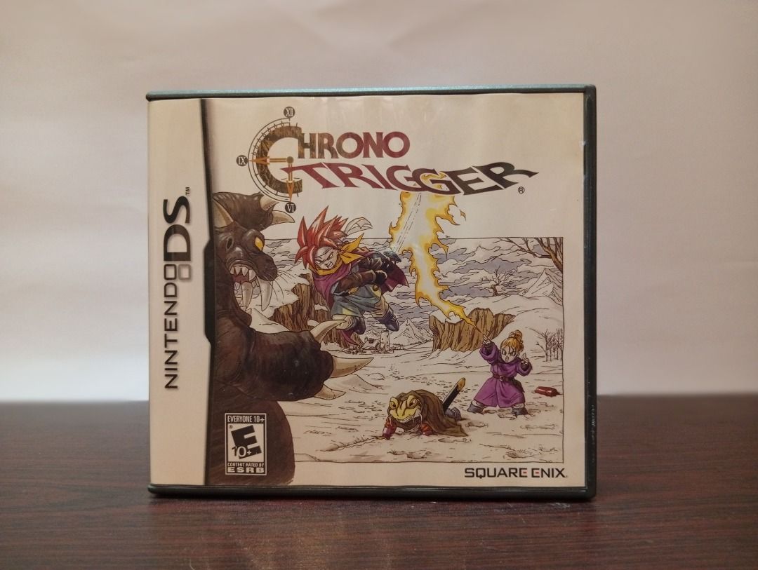 Chrono Trigger Nintendo DS Game with Case (Category: Nintendo) located in Quezon City. Submitted by bargainbayan (Listing ID 1468514019, Image 2). Description: FOR SALE/FOR TRADE: Chrono Trigger DS and Figures Price: Chrono Trigger DS - 6,200 Crono and Frog (Formation Arts) [ULTRA RARE] - 4,500 Marle & Ayla Keychain Set - 900 for both *Can be traded to Magic: The Gathering Cards Description/Condition: Chrono Trigger DS: - Rare - Comes with manual