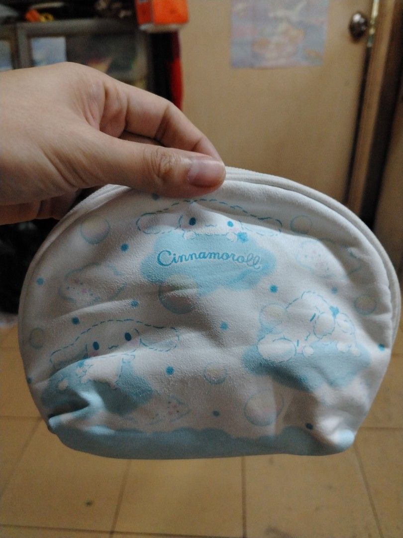 Cinnamoroll 20th Anniversary Kuji Pouch (Category: Purses & Pouches) located in Manila. Submitted by joycechua439850 (Listing ID 1468513798, Image 2). Description: - with original packaging - medium Sized pouch that can be a makeup pouch or just to put your stuff - you can buy it for personal use, or just for collection.
