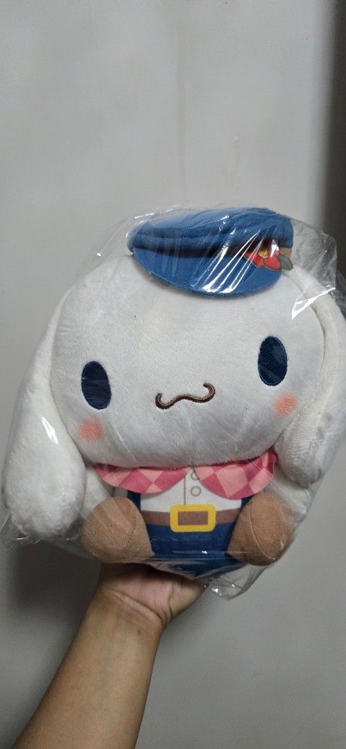 Cinnamoroll Tsubaki Café (Category: Plushies & Soft Toys) located in Quezon City. Submitted by pamalamb (Listing ID 1468520220, Image 1). Description: cinnamoroll tsubaki plush for sale! still has his tag :) RFS need funds honest flaw: slight yellowing behind his head, as pictured. not sure if washable.