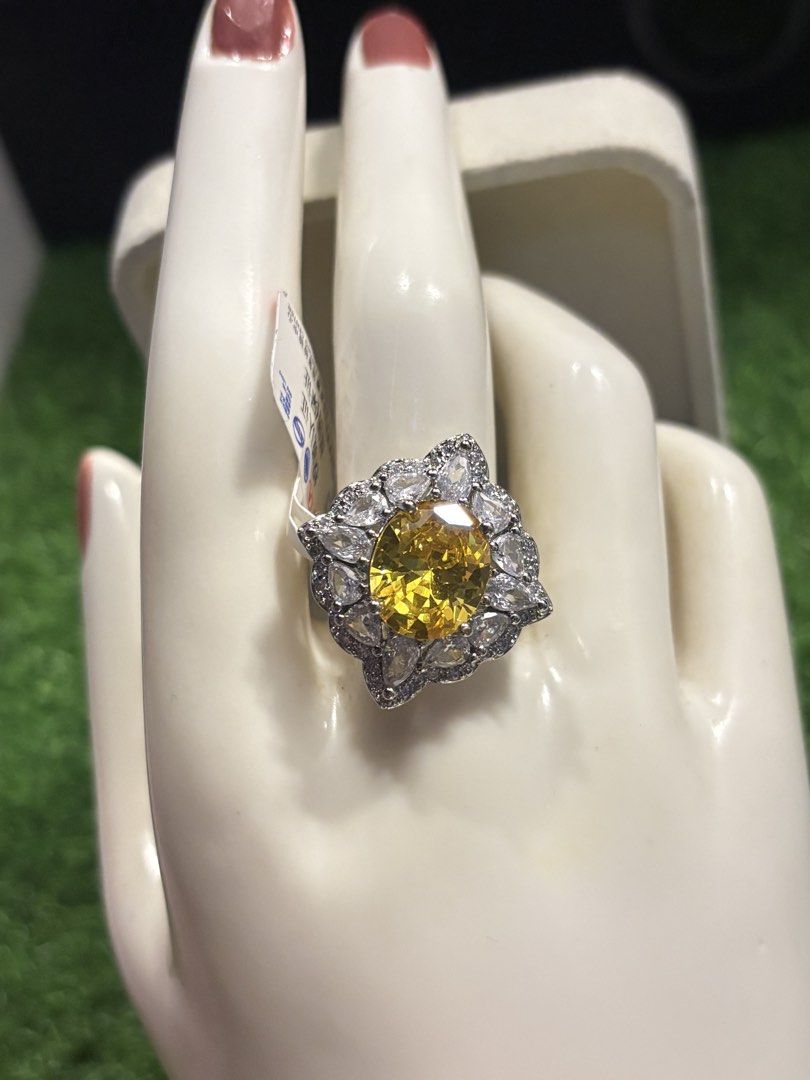 Citrine power ring gemstone (Category: Rings) located in Davao. Submitted by emmanuelchuamellorin23 (Listing ID 1468668841, Image 2). Description: 💛Power ring Citrine Gemstone Size8 adjustable Markings Au750 Uv reactive Rodium/ Platinum over copper based metal Tarnish resistant with extra care Message me directly📩.