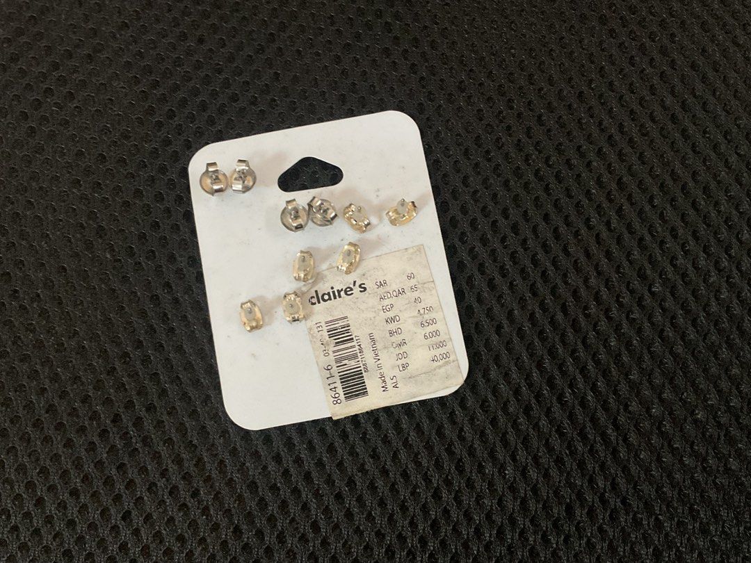 Claire’s Phosphorescent Earrings (Category: Earrings) located in Baguio. Submitted by prettygirl_kaplaan (Listing ID 1468517593, Image 2). Description: Bought in Bahrain for BHD 6.5 (716.82) but selling each for ₱70. Take all for ₱300. Never used, naka tambak lang.