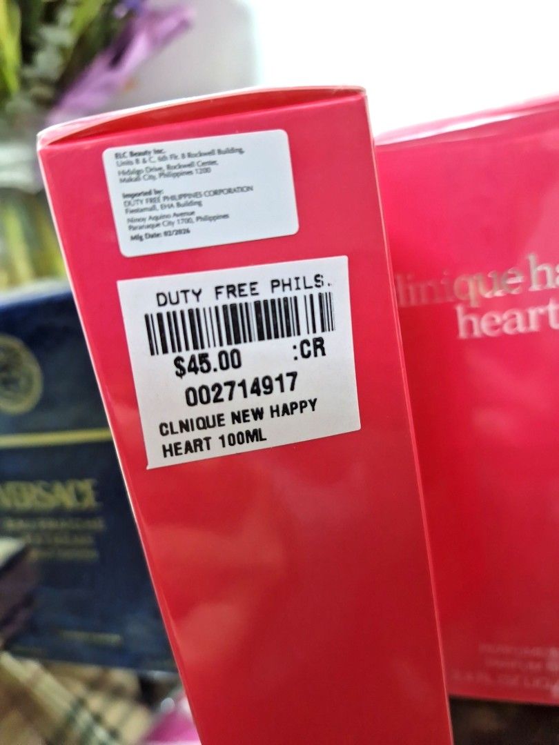 Clinique Happy Heart 100ml (Category: Fragrance & Deodorants) located in Manila. Submitted by franeyney (Listing ID 1468536214, Image 2). Description: Clinique Happy Heart 100ml 2500 only plus sf.