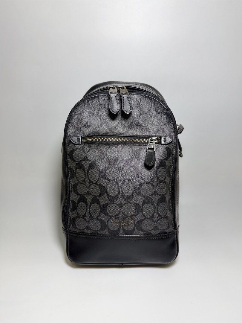 COACH Coach Shoulder Graham Pack Men’s Monogram (Category: Belt bags, Clutches and Pouches) located in Manila. Submitted by mankindarchivesv2 (Listing ID 1468544187, Image 1). Description: COACH Coach Shoulder Bag F37573 Graham Pack In Signature Canvas Graham Pack Signature Coated Canvas Cowhide Signature Excellent condition / minimal Sign of used Rank A / no inclusion bag only Authentic Price: 6500 php G-cash Bank Mode of payment Courier Jnt Lal