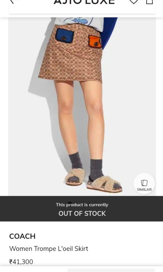 Coach monogram trompe lo'eil skirt (Category: Skirts) located in Cavite. Submitted by goinguppp (Listing ID 1468560328, Image 1). Description: Coach monogram skirt Size 2 like new.