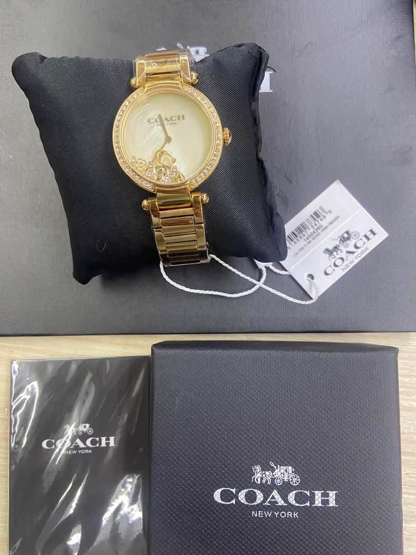 COACH WATCH 38MM (Category: Women's Watches) located in Manila. Submitted by brandnewbagsandwatchphils. (Listing ID 1468508880, Image 1). Description: Coach Watch 38mm Brandnew With box and paperbag Onhand and ready to ship Mop: bpi or gcash Courier: Lalamove or j&t.