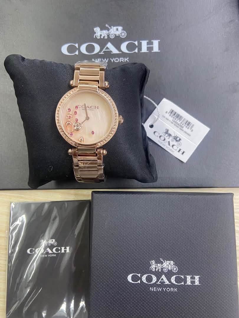 COACH WATCH 38MM (Category: Women's Watches) located in Manila. Submitted by brandnewbagsandwatchphils. (Listing ID 1468508880, Image 2). Description: Coach Watch 38mm Brandnew With box and paperbag Onhand and ready to ship Mop: bpi or gcash Courier: Lalamove or j&t.