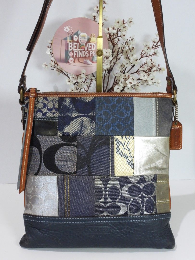 Coach Y2K Denim Patchwork Crossbody 10005 (Category: Luxury Bags & Wallets) located in Cavite. Submitted by belovedfindsph (Listing ID 1468588212, Image 1). Description: Authentic, bought in Japan. Slight discoloration on corners..
