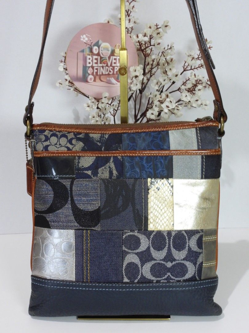 Coach Y2K Denim Patchwork Crossbody 10005 (Category: Luxury Bags & Wallets) located in Cavite. Submitted by belovedfindsph (Listing ID 1468588212, Image 2). Description: Authentic, bought in Japan. Slight discoloration on corners..