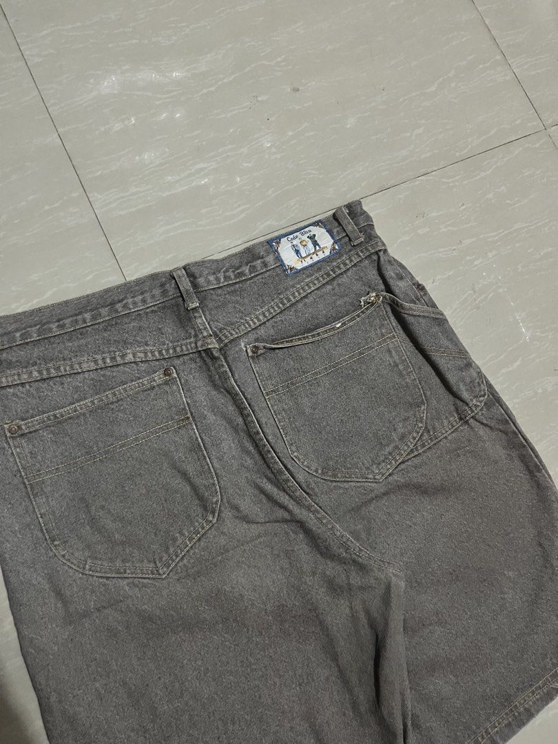 CODE BLEU HARD DENIM JORTS (Category: Shorts) located in Manila. Submitted by thrift2lifestyle (Listing ID 1468603983, Image 3). Description: CODE BLEU HARD DENIM JORTS EXCELLENT CONDITION W36 L26 L.O12 ISSUE: LOOSE STITCHING, DISTRESSED 550.