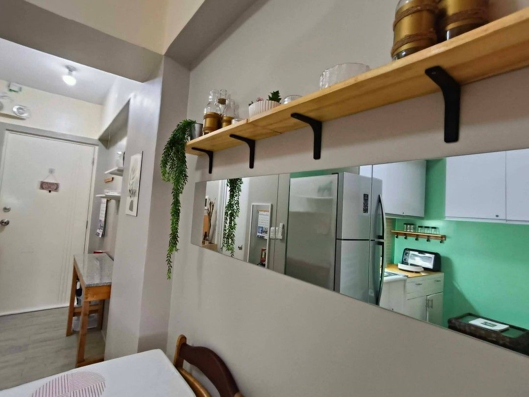 Complete Fully Furnished Studio Apartment Interior Setup (Category: Apartments & Condos) located in Pasay City. Submitted by akosi12 (Listing ID 1468574746, Image 2). Description: FOR RENT - FRESHLY RENOVATED & MOVE-IN READY STUDIO UNIT 📍 Amaia Steps Bicutan, Parañaque City (Very close to SM Bicutan, SLEX/Skyway, and NAIA) ✨ 23 sqm | Fully Furnished Looking for a beautiful, stress-free place to settle down for the year? This beautifully curated,