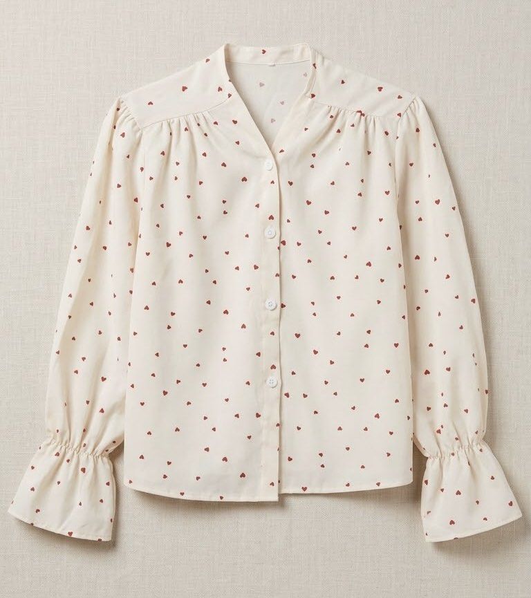 Cream Long Sleeve Blouse (Category: Blouses) located in Quezon City. Submitted by justine_xx (Listing ID 1468604392, Image 1). Description: ❤️ Cream Heart Print Long Sleeve Blouse ❤️ SIZING: Fits Small to Medium CONDITION: Lightly used RFS: Too small PLEASE READ BEFORE BUYING ‼️ 📍 Location: Batasan Hills, Quezon City, Metro Manila • Payment: GCash / Maya / Bank Transfer (Payment first before ship out) • Courier: Lalamove / Grab (Shipping fee is 