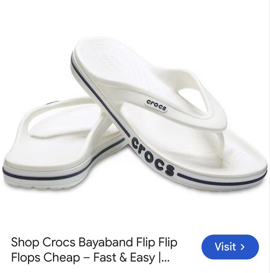 Crocs Bayaband Flip (Category: Slippers and slides) located in Kabankalan. Submitted by secondhandgemsz (Listing ID 1468527196, Image 2). Description: Size 6 Womens 4 mens Like new No flaws Orig.