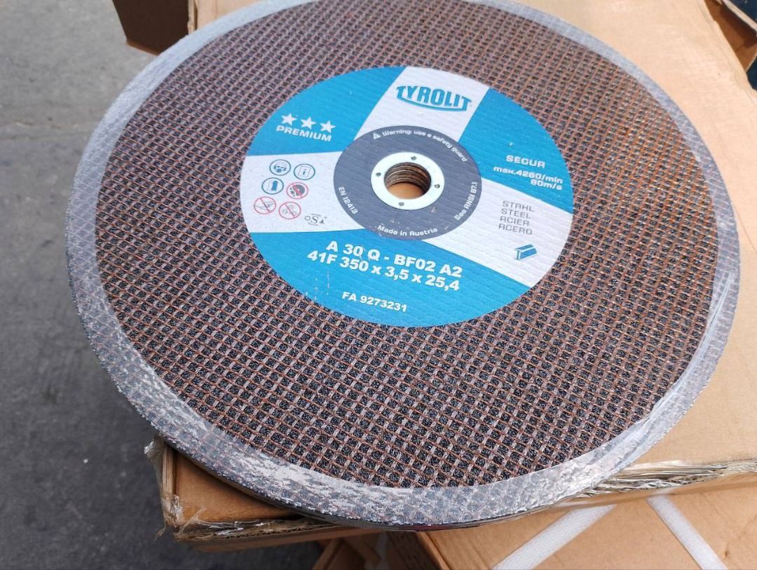 Cut Off Wheel Tyrolit Specs: 14” (Category: Home Improvement Tools & Accessories) located in Manila. Submitted by 09171479278_elsie. (Listing ID 1468514685, Image 3). Description: Cut Off Wheel Tyrolit Specs: 14”.