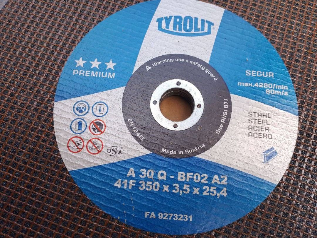 Cut Off Wheel Tyrolit Specs: 14” (Category: Home Improvement Tools & Accessories) located in Manila. Submitted by 09171479278_elsie. (Listing ID 1468514685, Image 2). Description: Cut Off Wheel Tyrolit Specs: 14”.