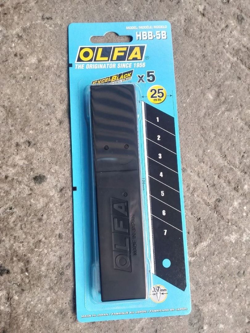 cutter blade Specs: OLFA 25mm (Category: Everything Else Others) located in Manila. Submitted by 09171479278_elsie. (Listing ID 1468519188, Image 2). Description: cutter blade Specs: OLFA 25mm.