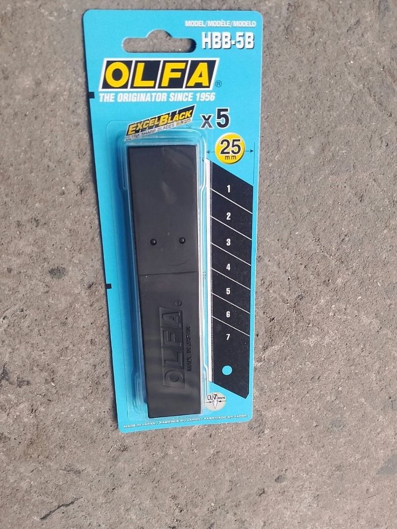 cutter blade Specs: OLFA 25mm (Category: Everything Else Others) located in Manila. Submitted by 09171479278_elsie. (Listing ID 1468519188, Image 1). Description: cutter blade Specs: OLFA 25mm.
