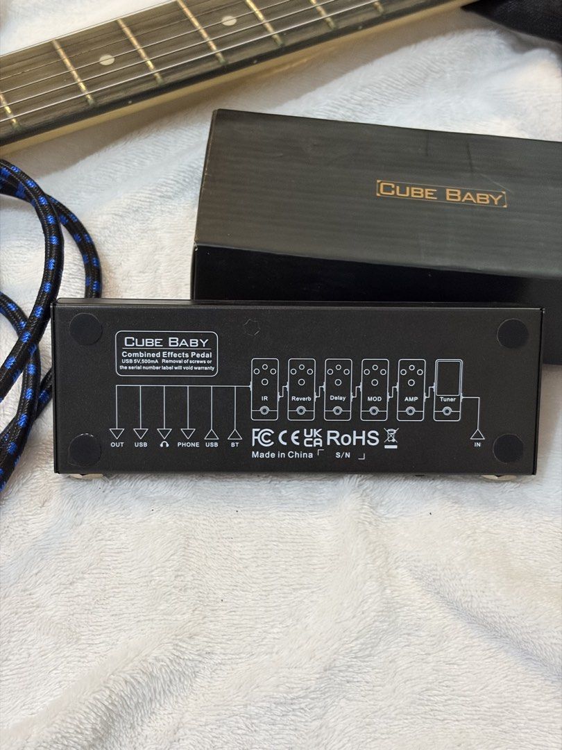 CUVAVE Cube Baby Guitar Multi-Effects Pedal (Category: Musical Instruments) located in Cavite. Submitted by radjjj (Listing ID 1468621827, Image 2). Description: - CUVAVE Cube Baby multi-effects pedal for electric guitar - with free cord - get for 800 if kasama ng guitar - Loc: Gen. Trias, Cavite.
