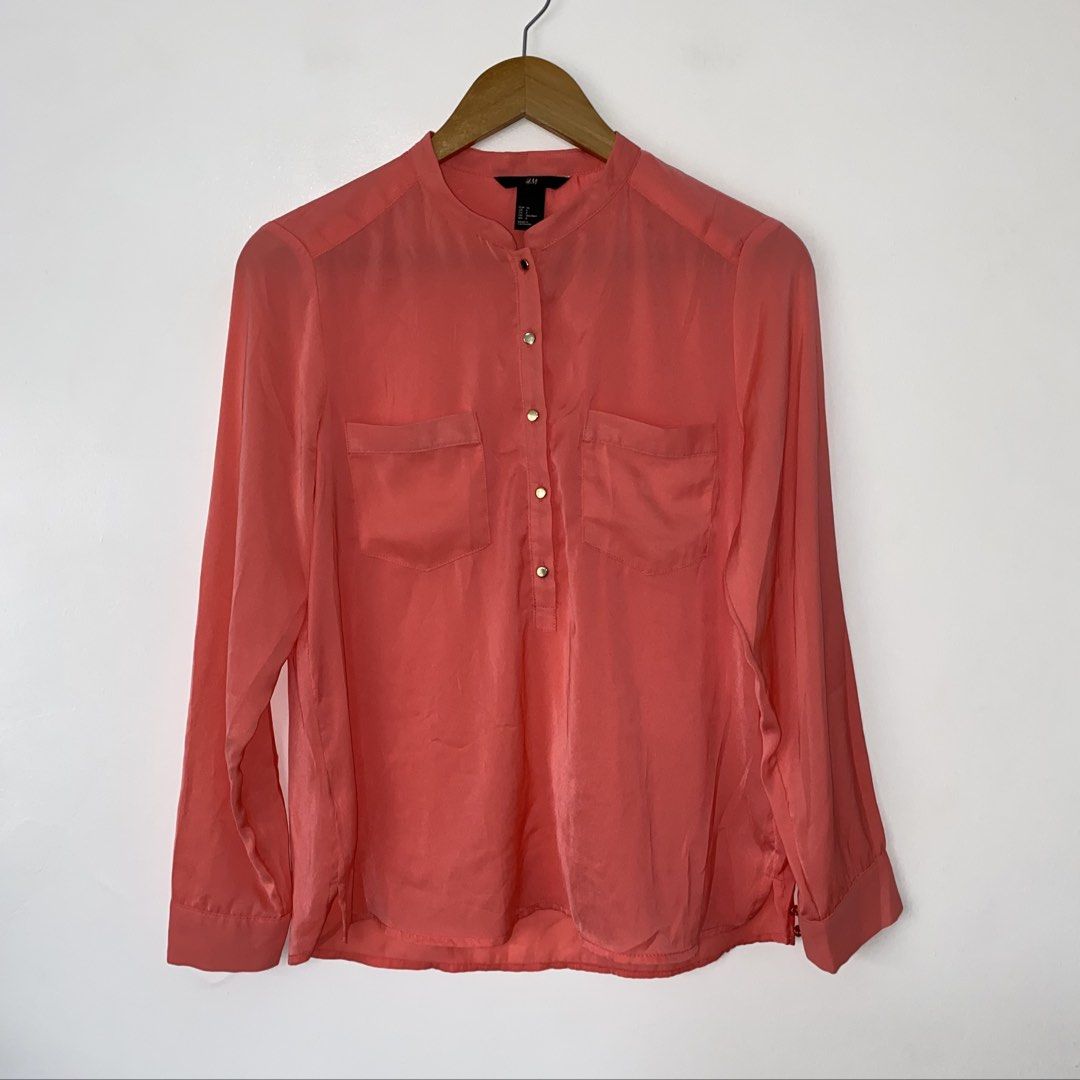 DALE‼️H&M chiffon top (Category: Longsleeves) located in San Jose del Monte. Submitted by mamiracky (Listing ID 1468592833, Image 1). Description: .
