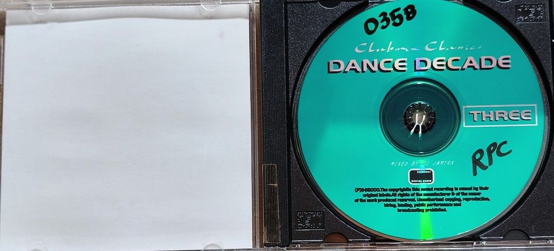 Dance Decade III CD Mixed by DJ Jamtrx (Category: CDs & DVDs) located in Manila. Submitted by ruelcabrer77078 (Listing ID 1468689932, Image 3). Description: - Title: Dance Decade III CD mixed by DJ Jamtrx - Release Year & Label: 1999, Club Mix - Tracklist: 32 classic dance, pop, and soul hits (Sybil, Lisa Stansfield, Spandau Ballet, Bee Gees, Village People, etc.) - Packaging: Standard jewel case with back insert tracklist - Condition: Disc has h
