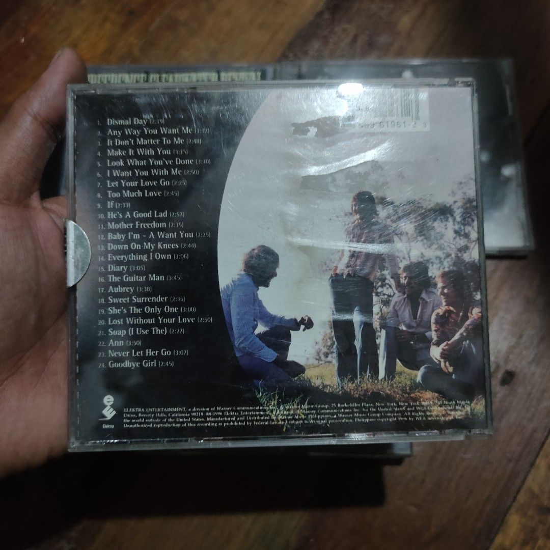 David Gates & Bread Essentials Audio CD Album (Category: CDs & DVDs) located in Taguig. Submitted by actualizeboutique (Listing ID 1468527522, Image 2). Description: - Artist: David Gates & Bread - Format: Compilation CD (24 classic tracks including Make It With You, If, and Everything I Own) - Condition: Disc is in working order; jewel case has standard wear - Features: Tracklist printed on the back cover - Perfect addition to any soft rock musi