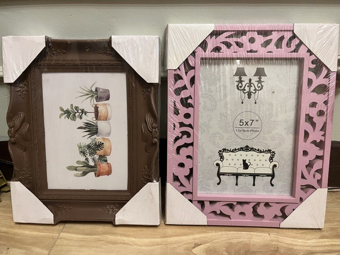 Decorative Photo Frames Set Pink and Brown (Category: Frames & Pictures) located in Quezon City. Submitted by metamerchant (Listing ID 1468612040, Image 1). Description: .