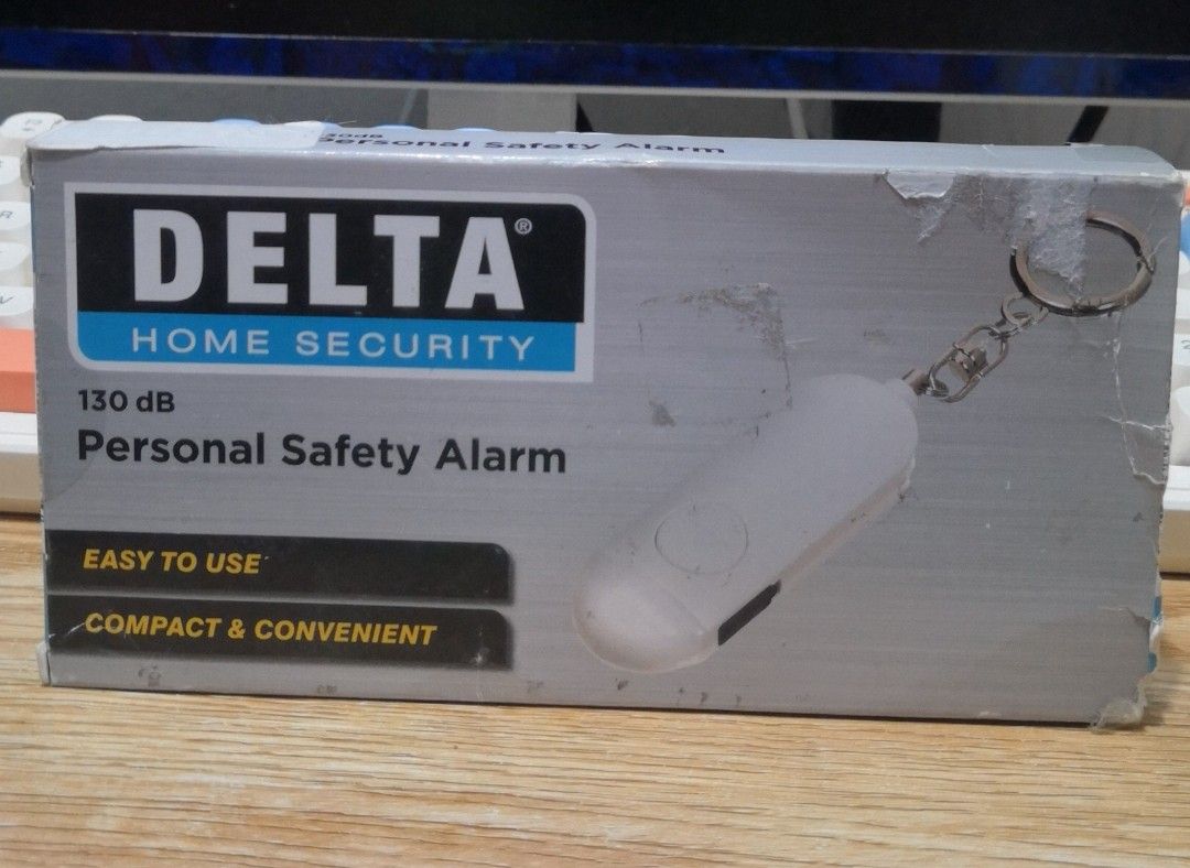 DELTA 130dB Personal Safety Alarm (Category: Other Security Devices) located in Pasig City. Submitted by tagkaro (Listing ID 1468692440, Image 1). Description: 🔊 DELTA 130dB Personal Safety Alarm Stay safe wherever you go! 🚨 Ang DELTA Personal Safety Alarm ay may malakas na 130dB siren para makatawag ng pansin kapag may emergency. May built-in LED light para sa gabi, compact at portable na may keychain design, at USB-C rechargeable. Madaling ga