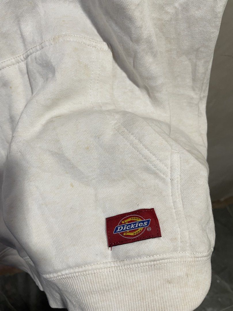 Dickies Original 22 White Hoodie (Category: Hoodies) located in Zamboanga. Submitted by guthens (Listing ID 1468540576, Image 3). Description: Condition- excellent Issue- stain / removable Color rate- 9.5/10 L-29 W-22.